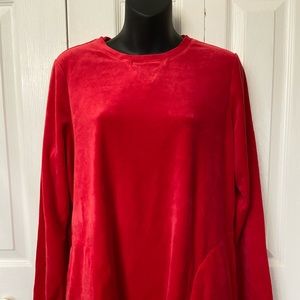 Denim & Company Womens Red Sweater Size Small